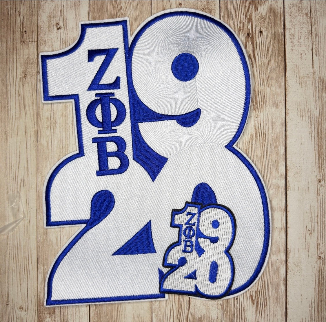 1920 Zeta Phi Beta Block Numbers Iron On Patch - Two Sizes