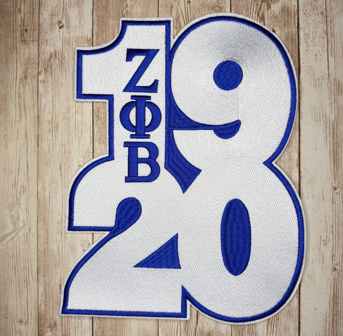 1920 Zeta Phi Beta Block Numbers Iron On Patch - Two Sizes
