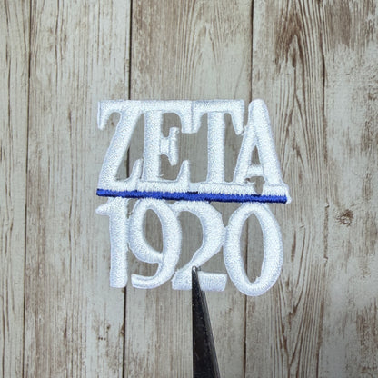 Zeta 1920 Stacked Iron On Patch - 2 Colors