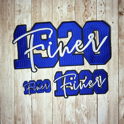 1920 Finer Overlay Iron On Patch - Large