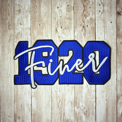 1920 Finer Overlay Iron On Patch - Large