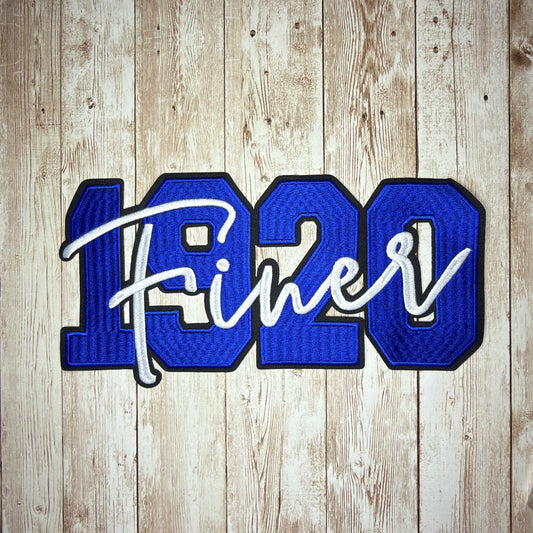 1920 Finer Overlay Iron On Patch - Large