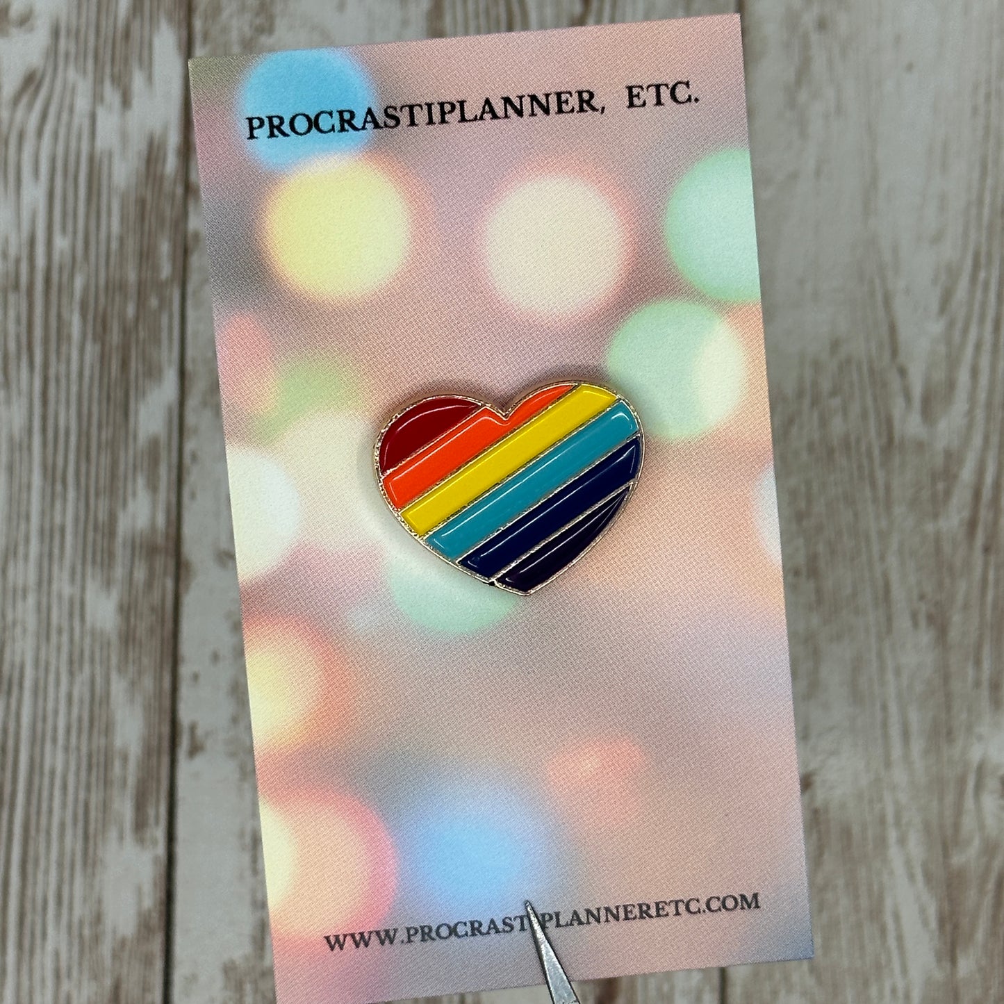 Rainbow Pride Heart Pin