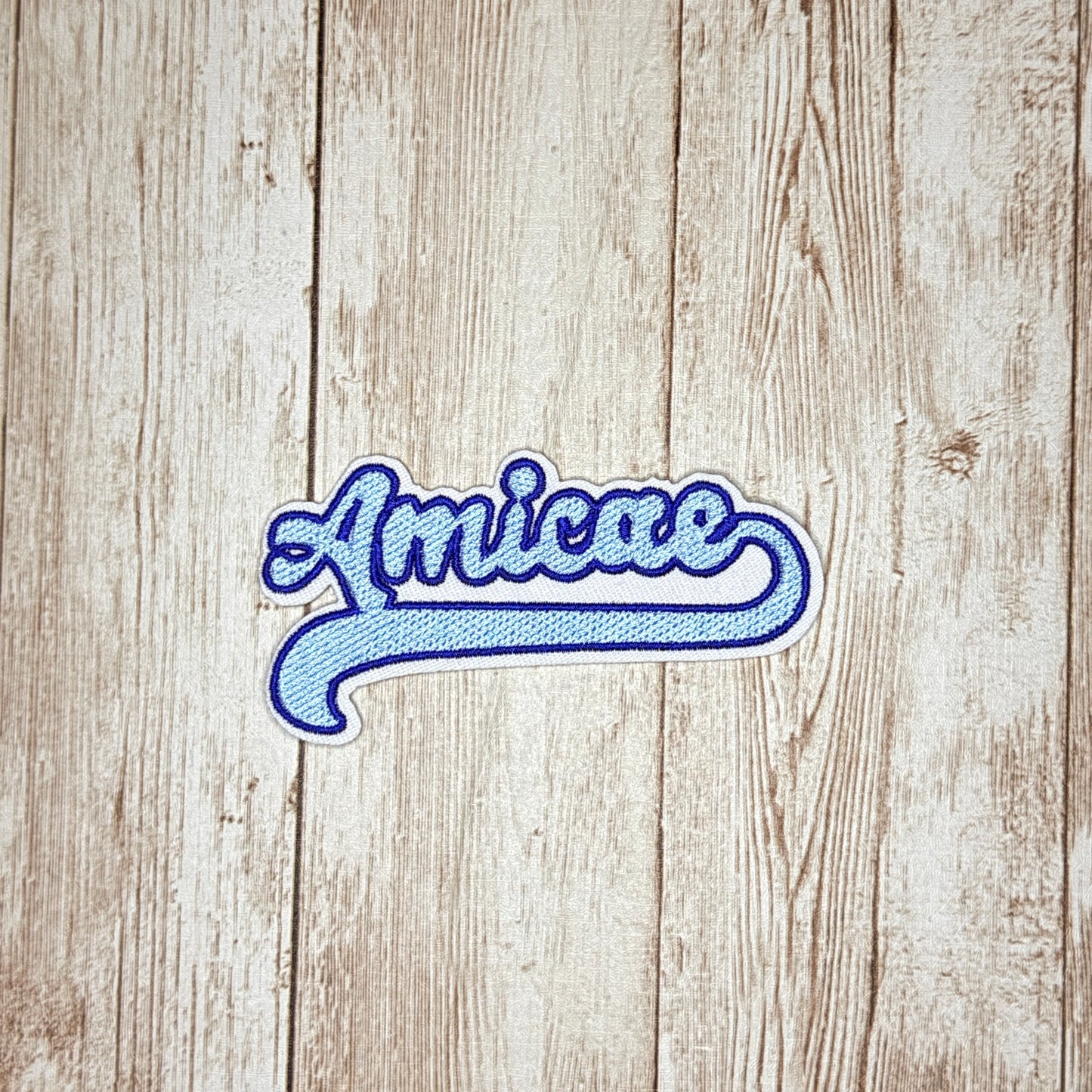 Amicae Banner Iron On Patch - Two Styles