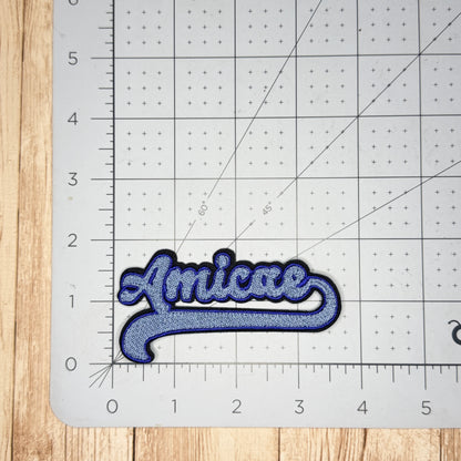 Amicae Banner Iron On Patch - Two Styles