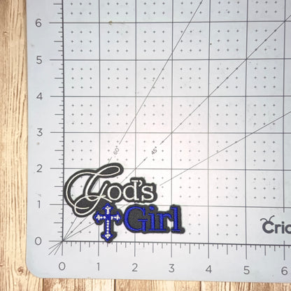 God's Girl - Small Iron-on Patch - Two Colors