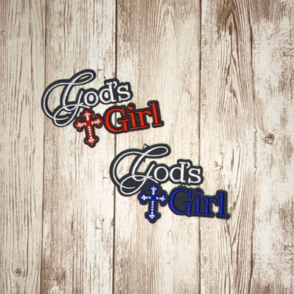 God's Girl - Small Iron-on Patch - Two Colors