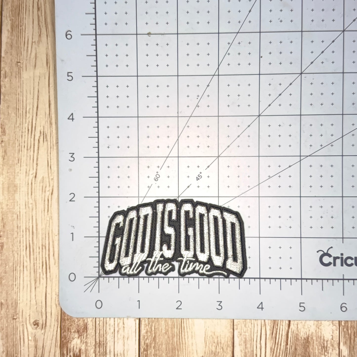 God Is Good All The Time - Black Trim Iron-on Patch