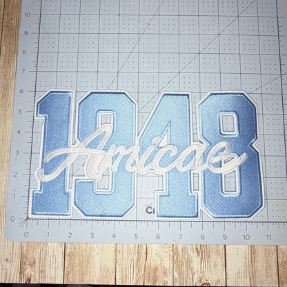 1948 Amicae Iron On Patch - Multiple Sizes