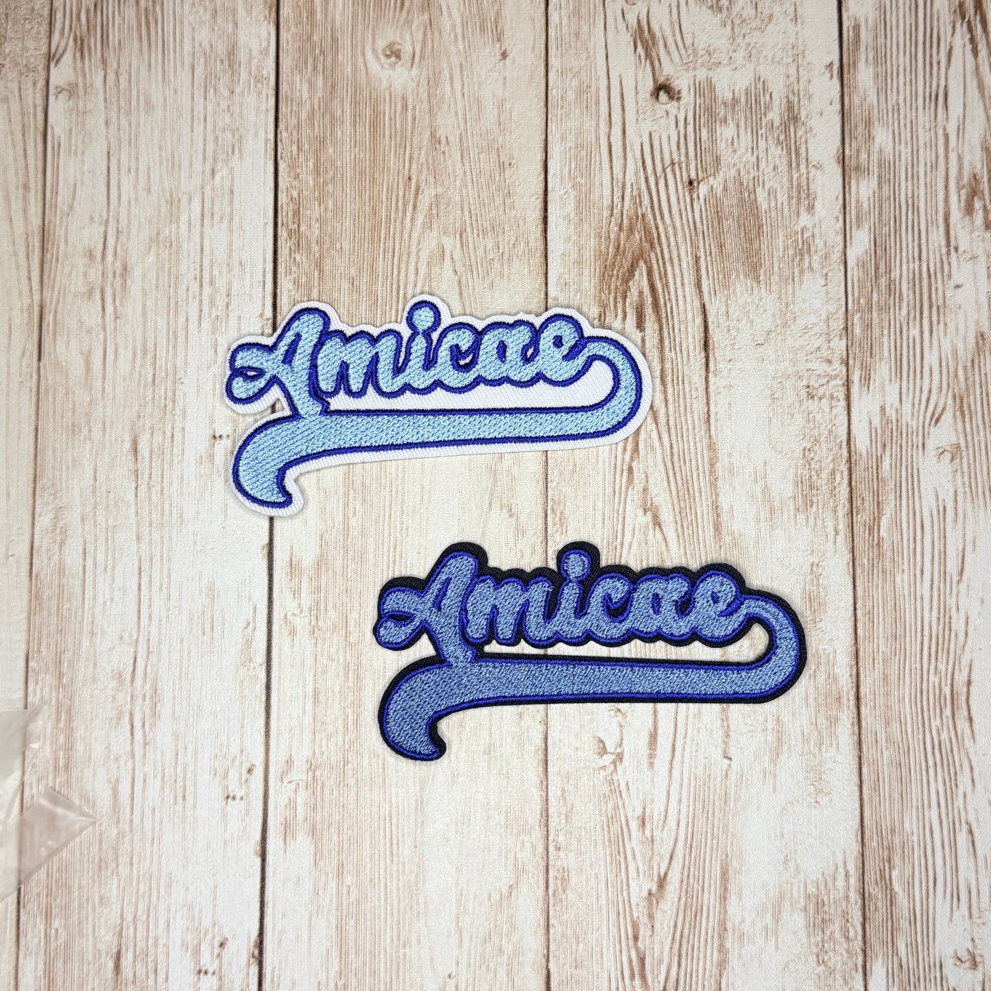 Amicae Banner Iron On Patch - Two Styles