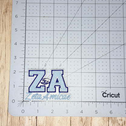 ZA - Zeta Amicae Iron On Patch - Two Sizes