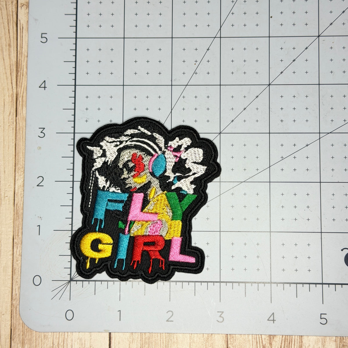 Fly Girl Colorful Iron-on Patch