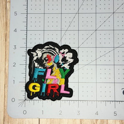 Fly Girl Colorful Iron-on Patch