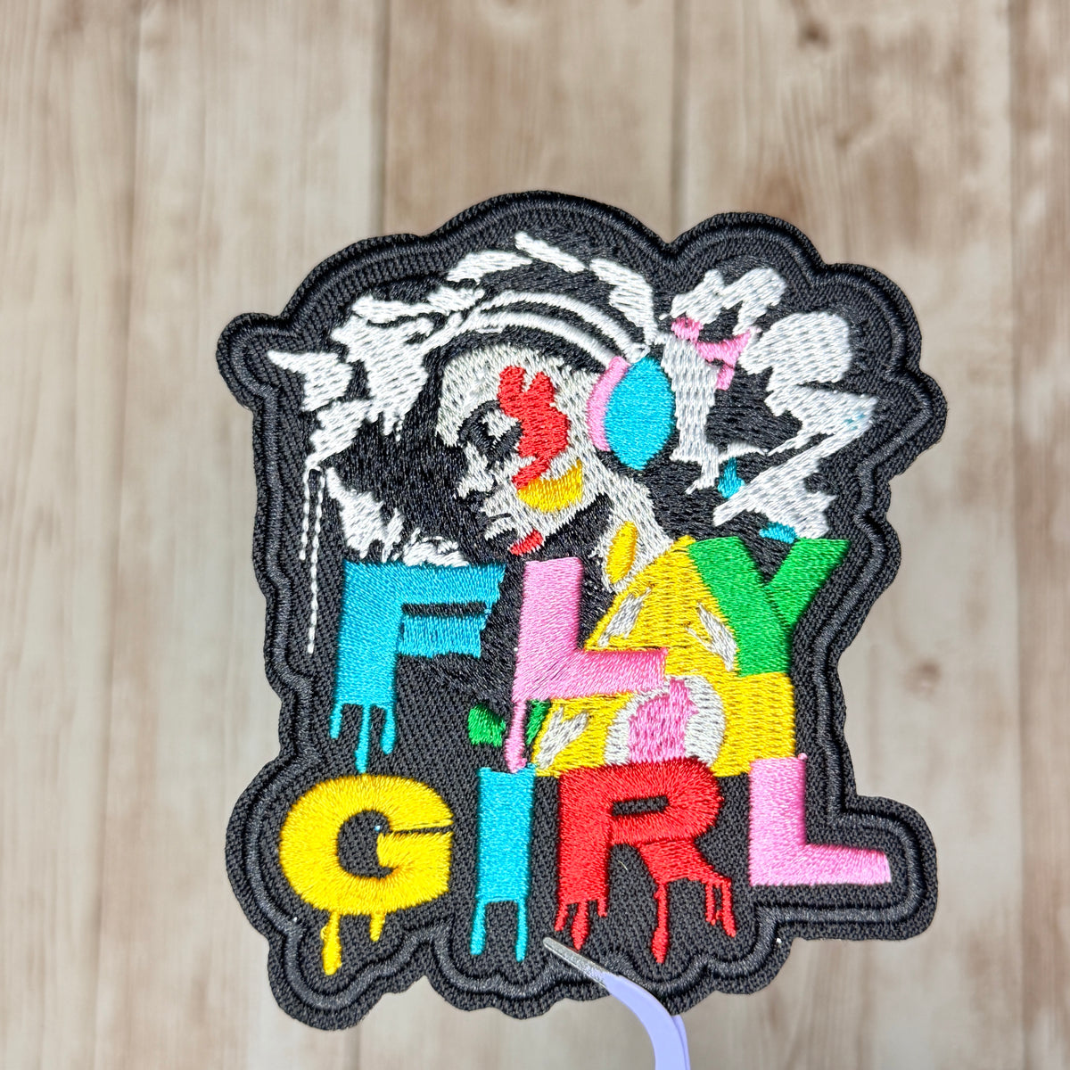 Fly Girl Colorful Iron-on Patch