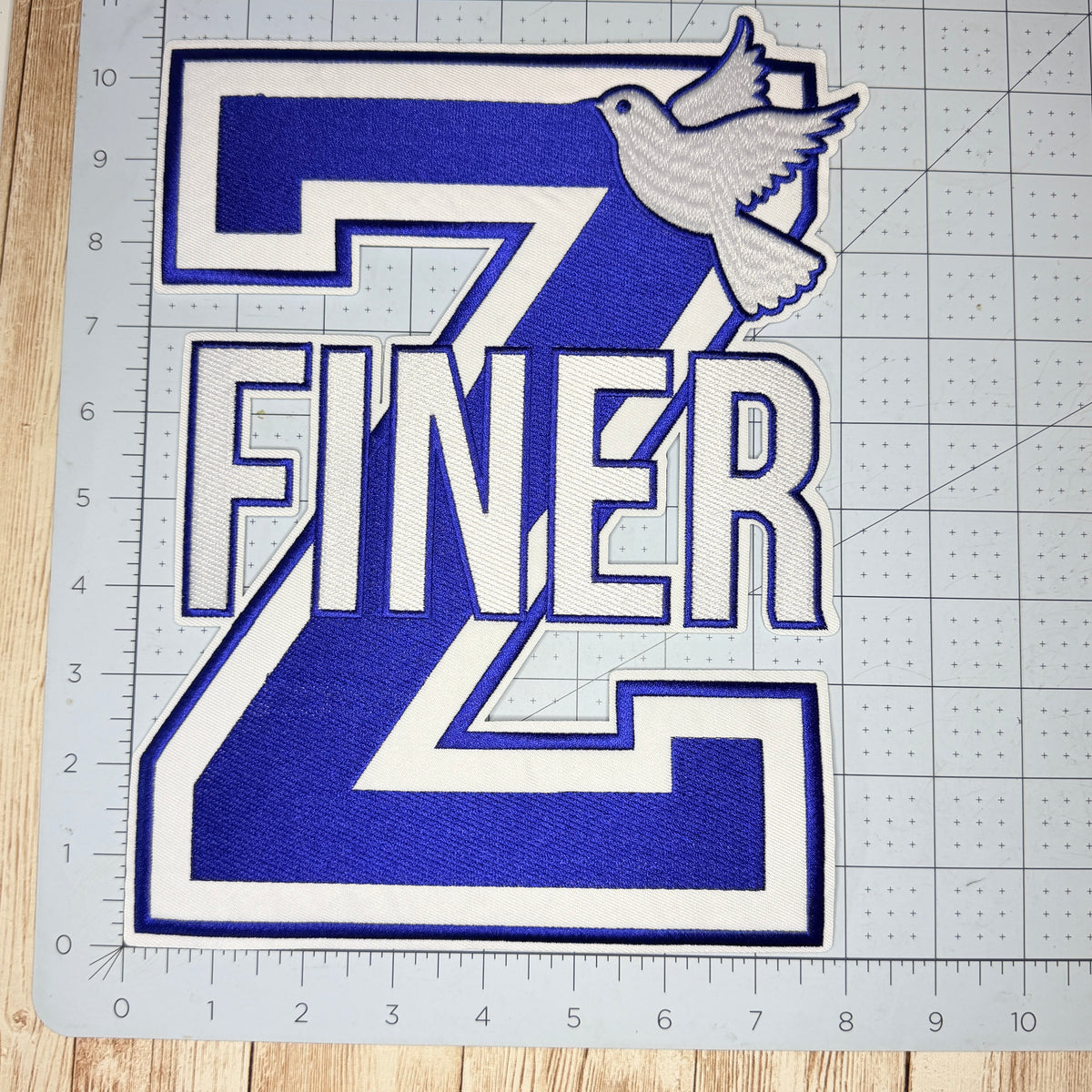 Z Finer with Dove Iron On Patch - Two Sizes