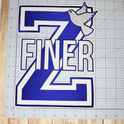 Z Finer with Dove Iron On Patch - Two Sizes