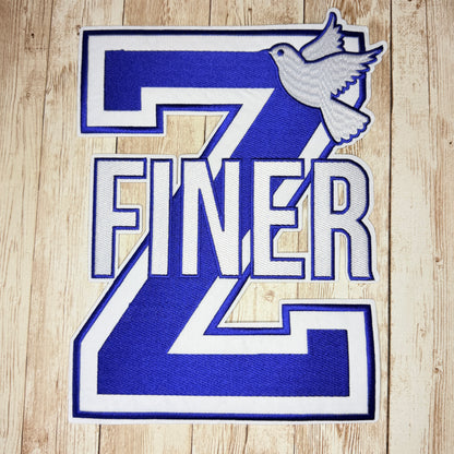 Z Finer with Dove Iron On Patch - Two Sizes