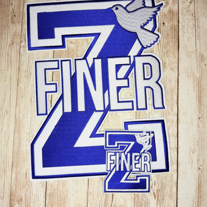 Z Finer with Dove Iron On Patch - Two Sizes
