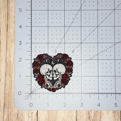 Dark Romance Love & Skulls Iron-on Patch Bundle