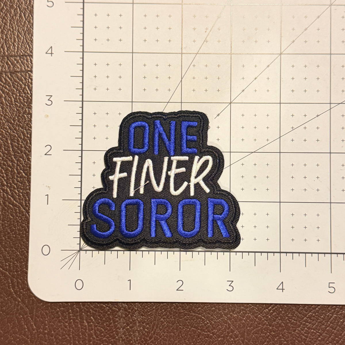 One Finer Soror Iron On Patch