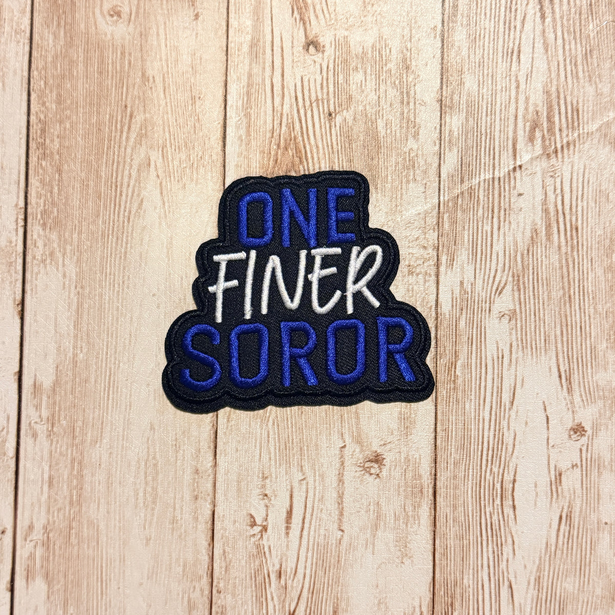 One Finer Soror Iron On Patch