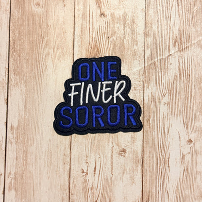 One Finer Soror Iron On Patch