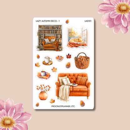 Lazy Autumn Deco Planner Stickers
