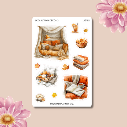 Lazy Autumn Deco Planner Stickers