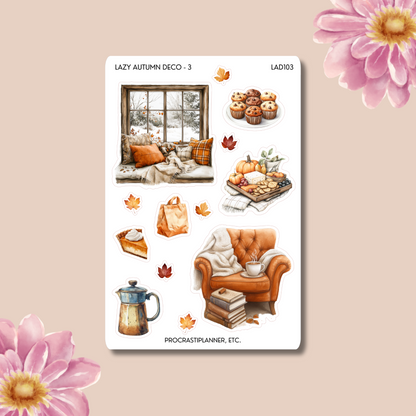 Lazy Autumn Deco Planner Stickers