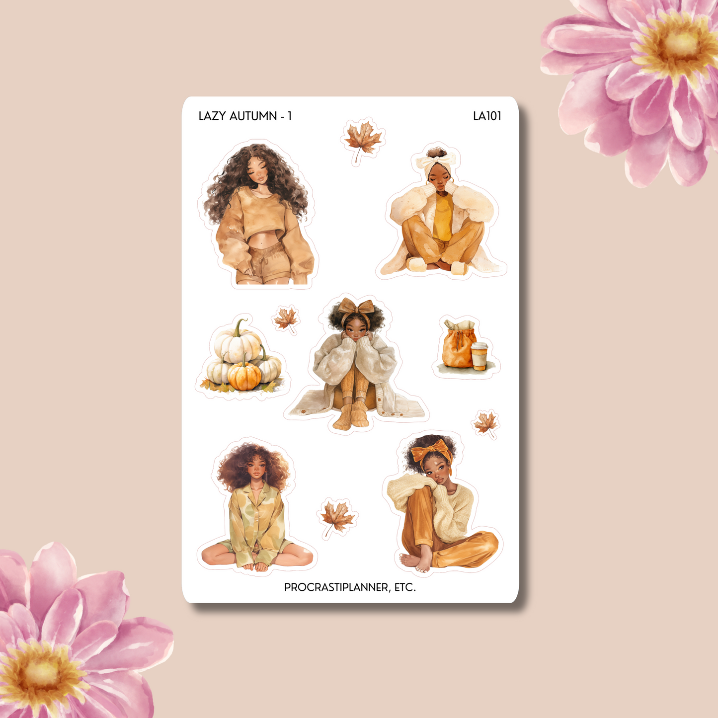 Lazy Autumn Planner Stickers