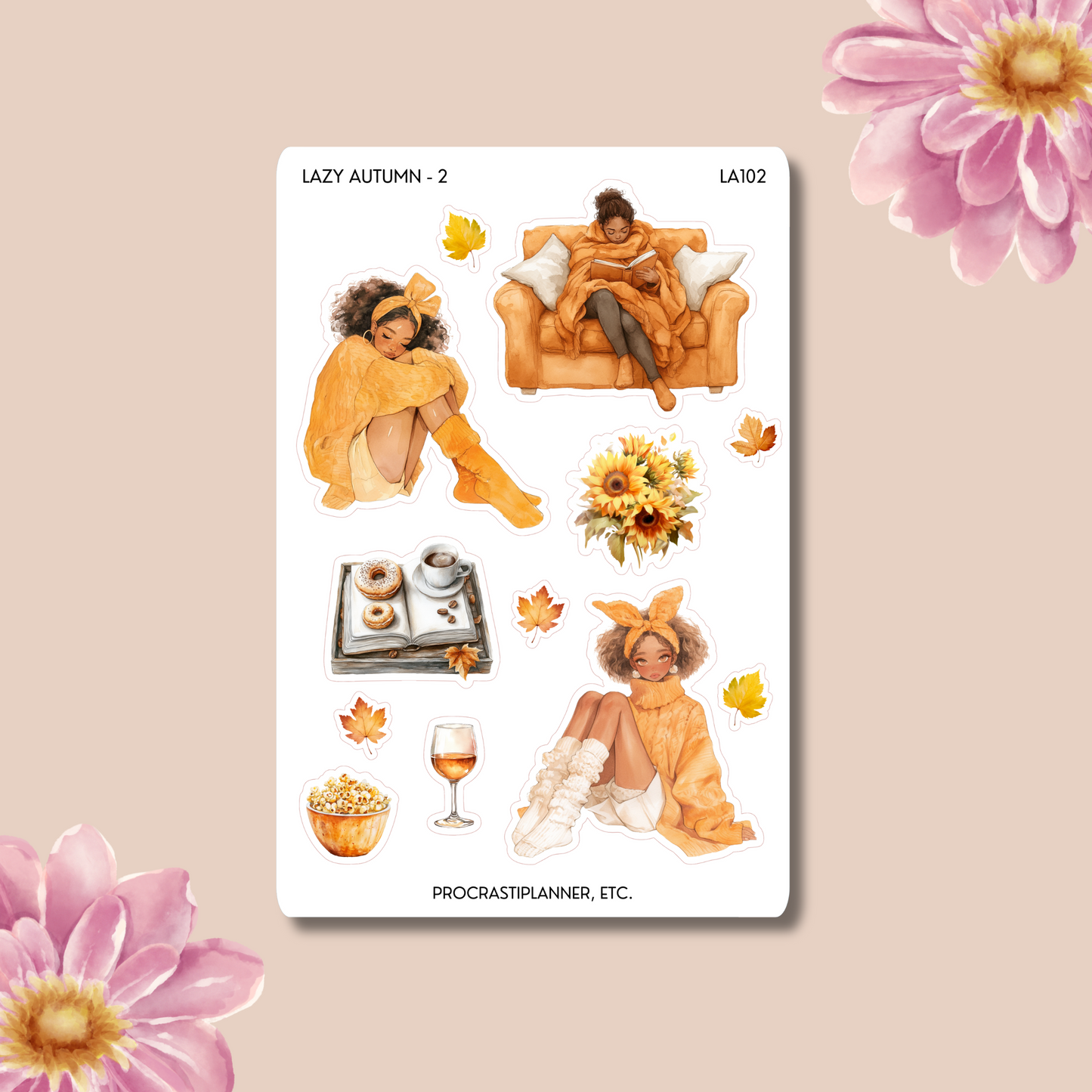 Lazy Autumn Planner Stickers