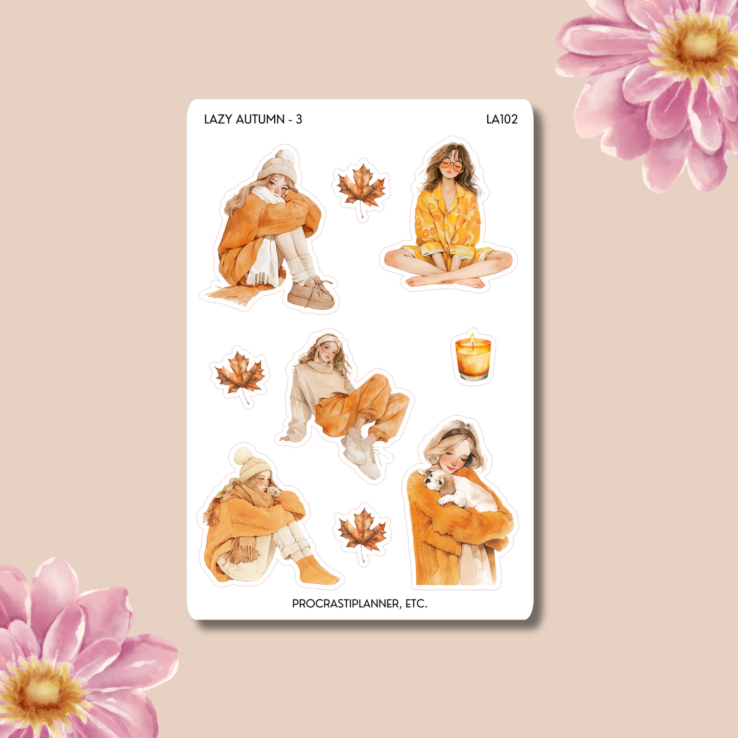 Lazy Autumn Planner Stickers
