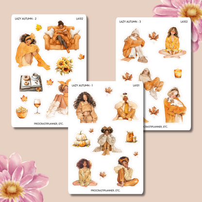 Lazy Autumn Planner Stickers