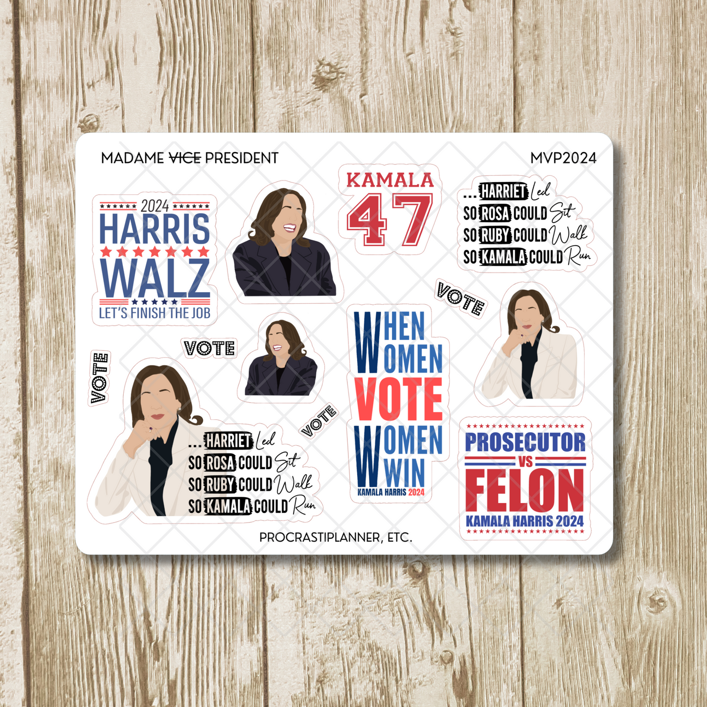 MVP - Madame Vice President Election 2024 Planner Stickers