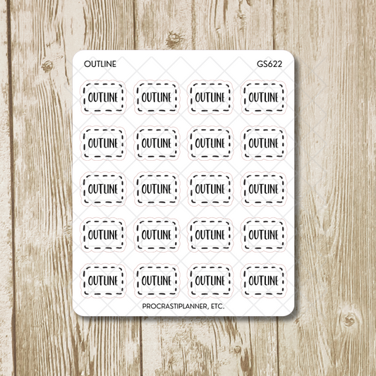 Outline Writer Tools Planner Stickers