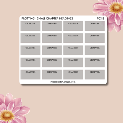 Plotting - Chapter & Scene Headings