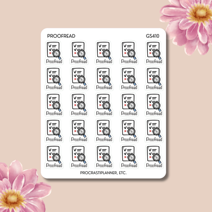 Proofread Icon Planner Stickers