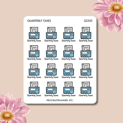 Quarterly Taxes Planner Stickers