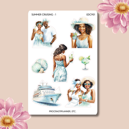 Summer Cruising Vibes | Planner Stickers for Sun, Sea, and Relaxation