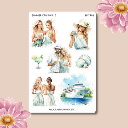 Summer Cruising Vibes | Planner Stickers for Sun, Sea, and Relaxation