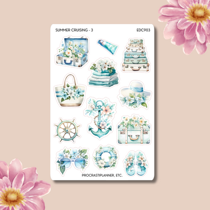 Summer Cruising Vibes | Planner Stickers for Sun, Sea, and Relaxation