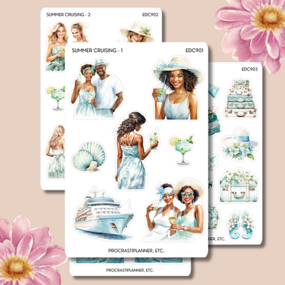 Summer Cruising Vibes | Planner Stickers for Sun, Sea, and Relaxation