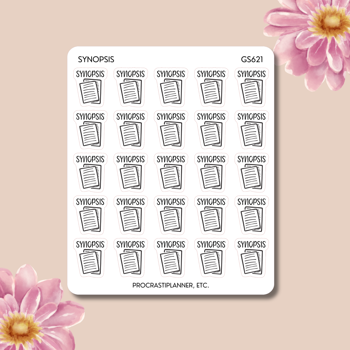 Synopsis Writer Planner Stickers