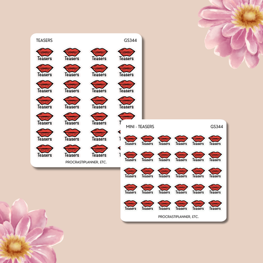Teaser Drop Planner Stickers