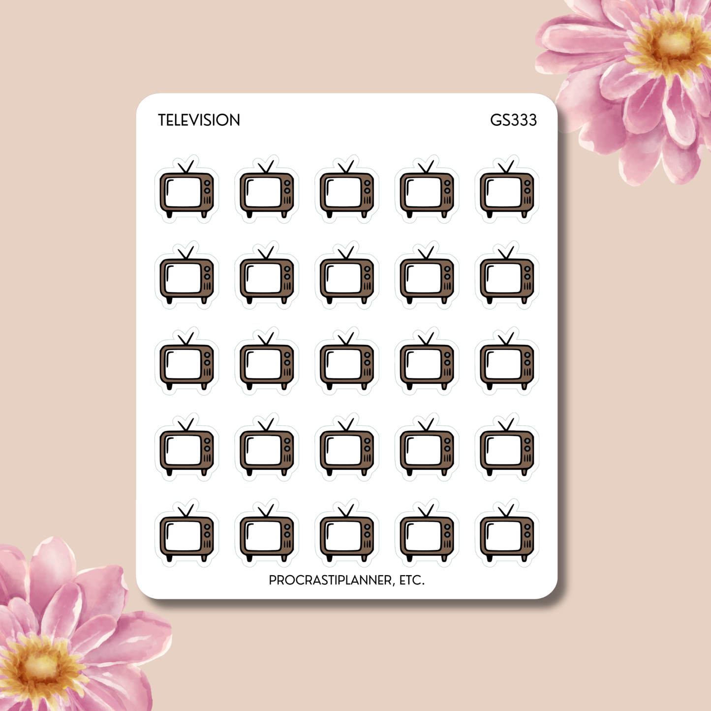 Television  Planner Stickers