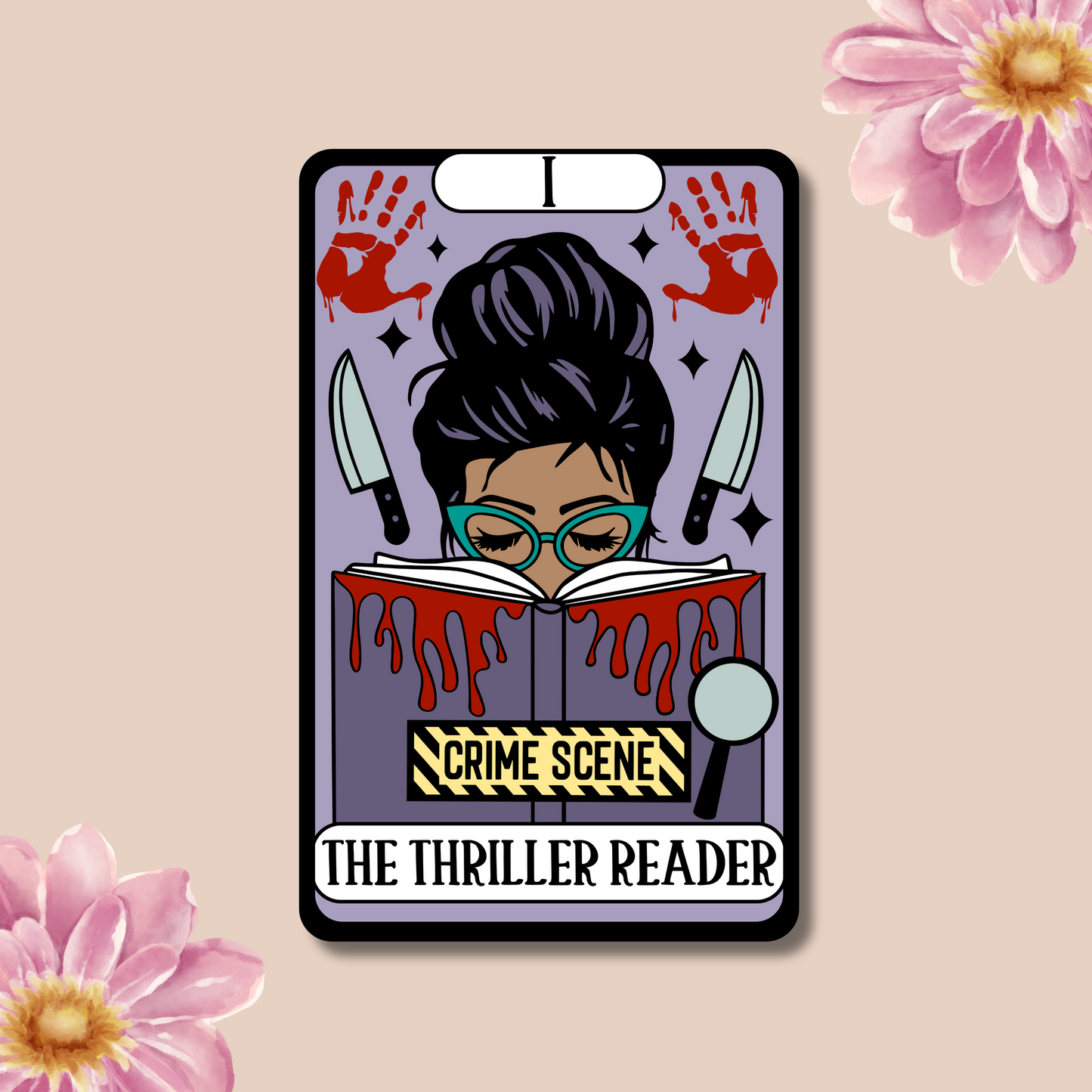 The Thriller Reader Tarot Card Waterproof Sticker, Decal