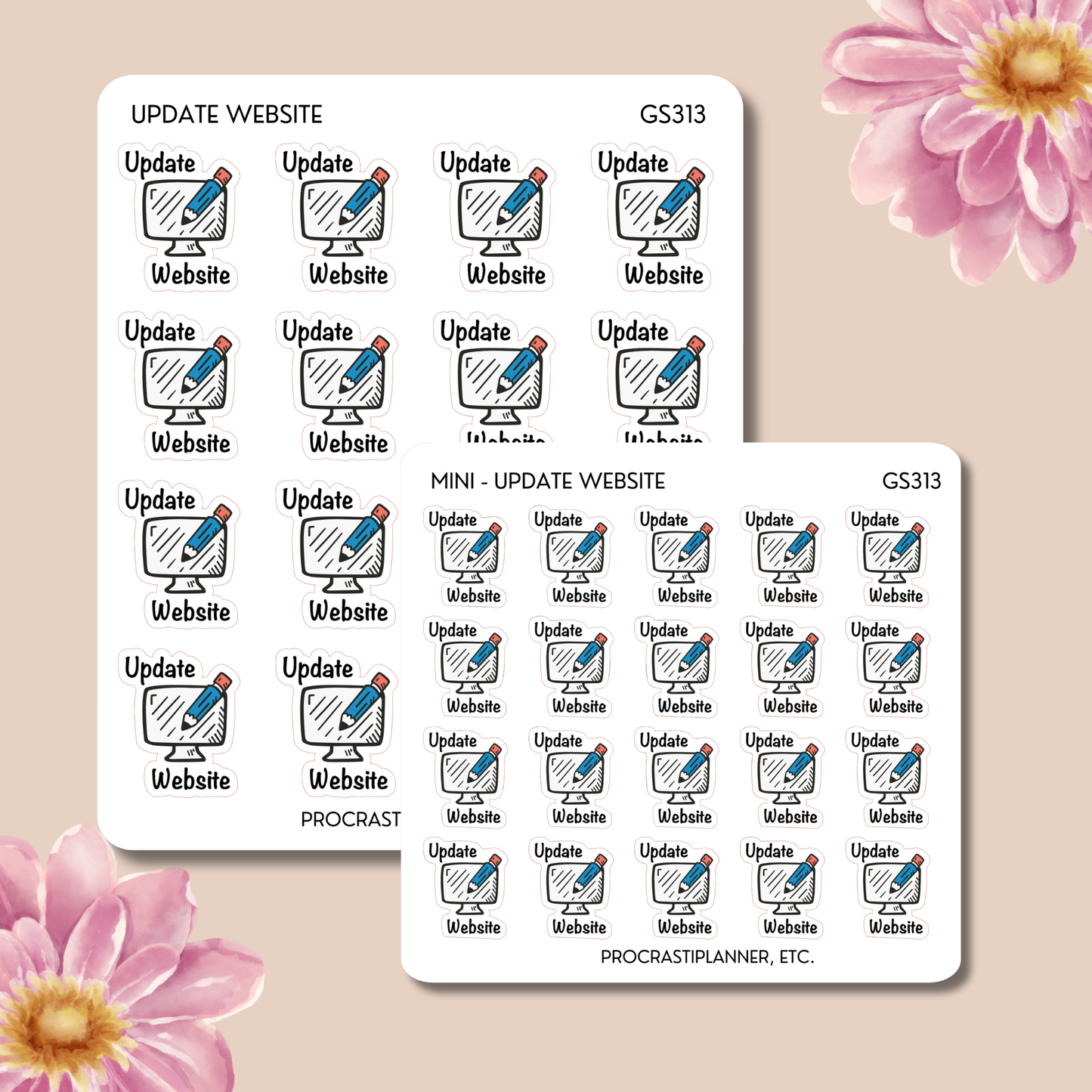Website Update Planner Stickers | Site Maintenance