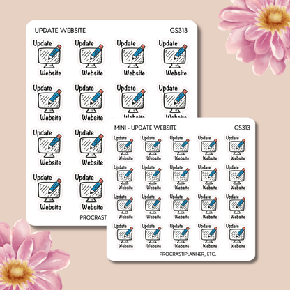 Website Update Planner Stickers | Site Maintenance