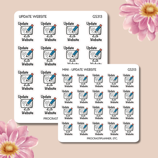 Website Update Planner Stickers | Site Maintenance