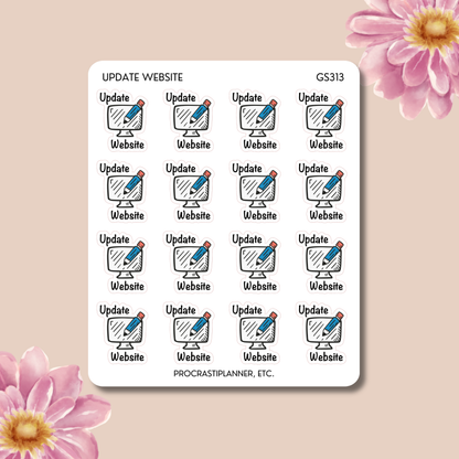 Website Update Planner Stickers | Site Maintenance